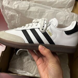 Adidas white and black samba